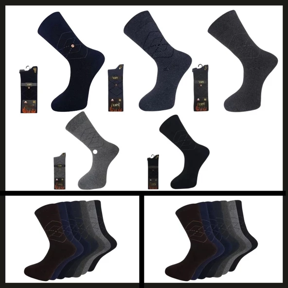 Uyguna-Yakala 41-44 Bogaziçi Kışlık Havlu Pamuk Erkek Çorabı-RAP.182 - 2