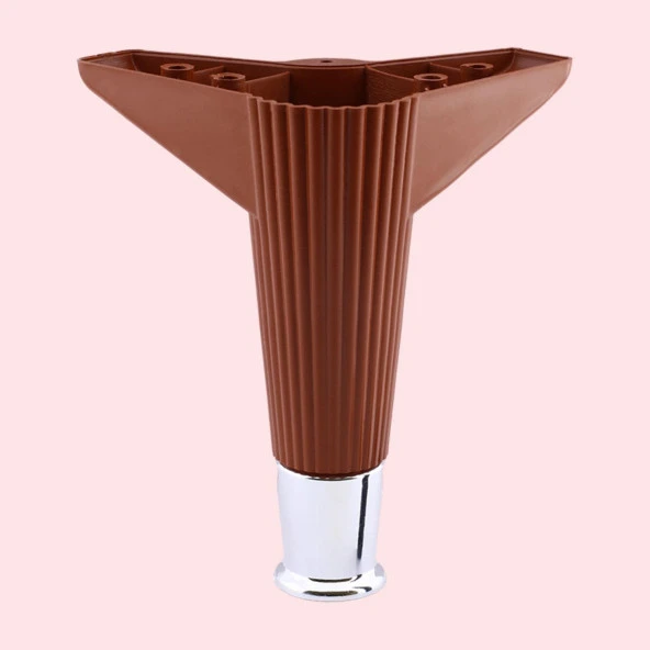 Mobilya Takımı Kanepe Çekyat Sehpa TV Ünitesi Koltuk Ayağı Baza Ayakları Ceviz Krom 15 cm - 5