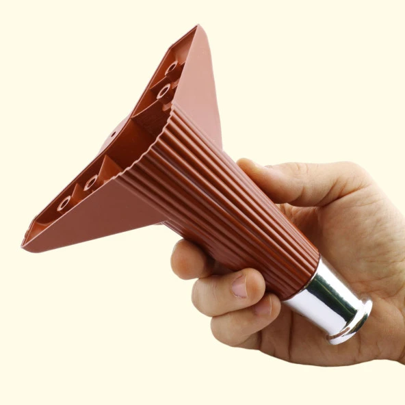 Mobilya Takımı Kanepe Çekyat Sehpa TV Ünitesi Koltuk Ayağı Baza Ayakları Ceviz Krom 15 cm - 6