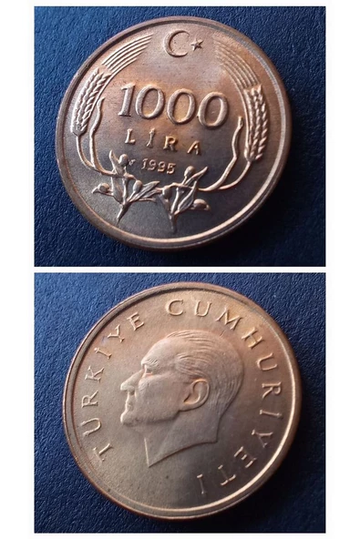 1000 lira (1995) çil Eski madeni para