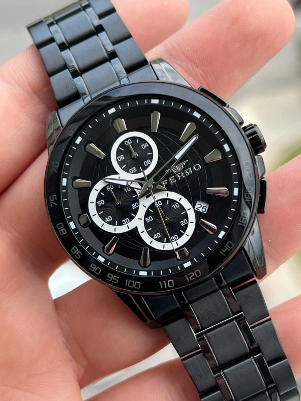 FERRO İç Fonksiyonları Aktif Chronograph 30 Mt Su Geçirmez Erkek kol Saat xf0039 - Resim 2