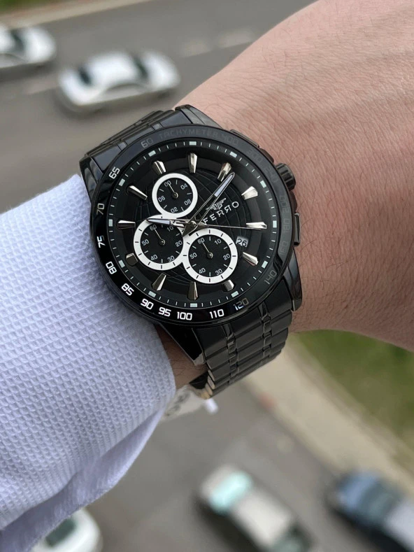 FERRO İç Fonksiyonları Aktif Chronograph 30 Mt Su Geçirmez Erkek kol Saat xf0039 - Resim 3