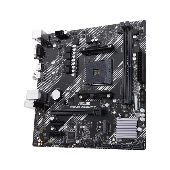 Asus Prime A520M-K DDR4 4600MHz mATX Anakart - AMD Ryzen 5 5600 AM4 İşlemci Tray - AMD Fan Set - 2