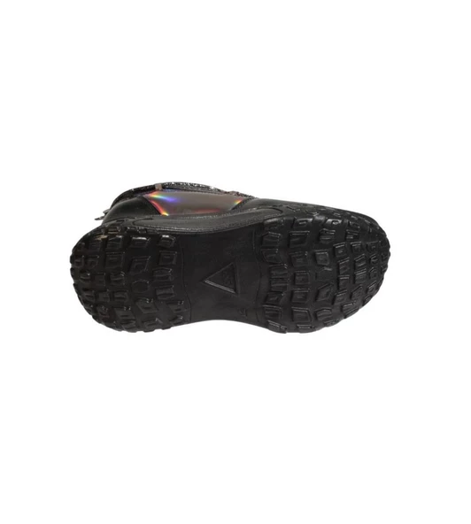 YAZKIŞ Kadın Siyah Beyaz Üzeri Taş Detaylı Paraşüt Kumaş 5cm Kalın Comfort Taban Fashıon Spor Ayakka - Resim 9