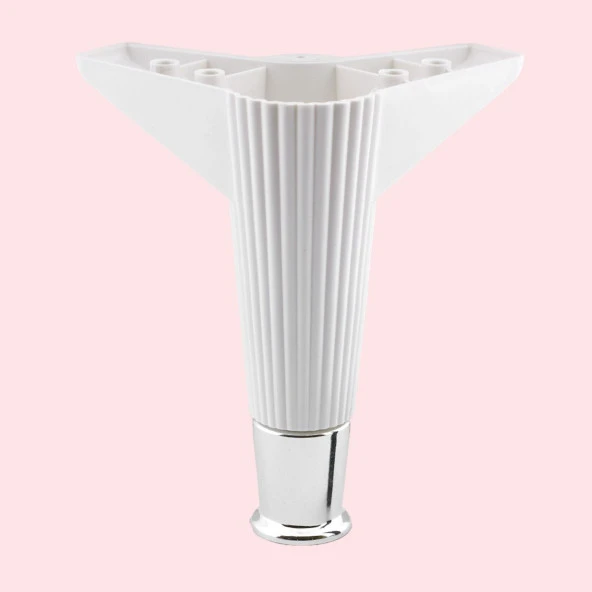 Mobilya Takımı Kanepe Çekyat Sehpa TV Ünitesi Koltuk Ayağı Baza Ayakları Beyaz Krom 15 cm - 5