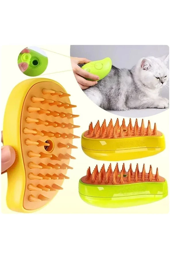 GrooBrush Buharlı Kedi Köpek Yıkama Fırçası Tarağı