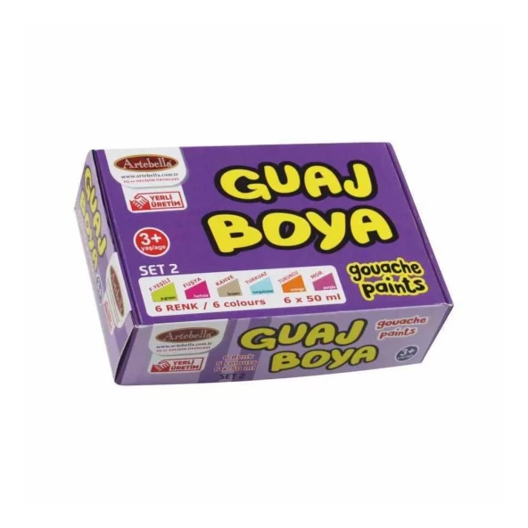Artebella Guaj Boya 6’lı Set-2 50 ml Abs80050 ürün görseli 1