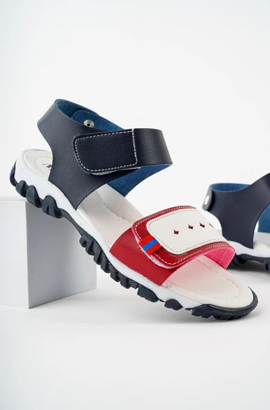 Muggo MİCKEY Garantili Günlük Ortopedik Hafif Taban Tek Bant Cırtlı Unisex Çocuk Sandalet - 4