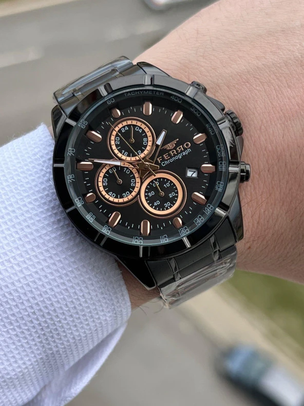 FERRO İç Fonksiyonları Aktif Chronograph 30 Mt Su Geçirmez Erkek kol Saat xf0041 - Resim 3