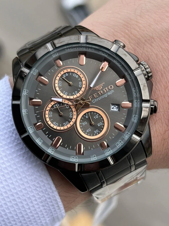 FERRO İç Fonksiyonları Aktif Chronograph 30 Mt Su Geçirmez Erkek kol Saat xf0043 ürün görseli