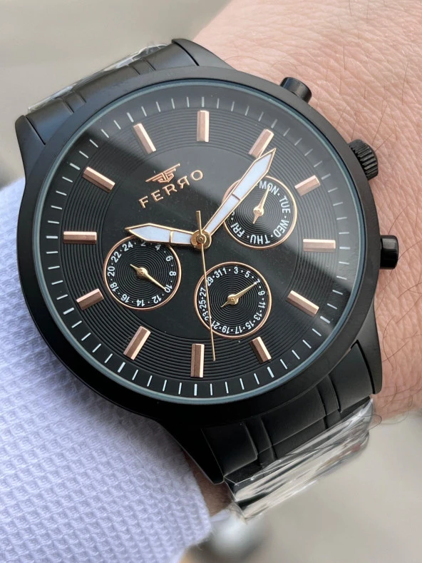FERRO İç Fonksiyonları Aktif Chronograph 30 Mt Su Geçirmez Erkek kol Saat xf0049 ürün görseli