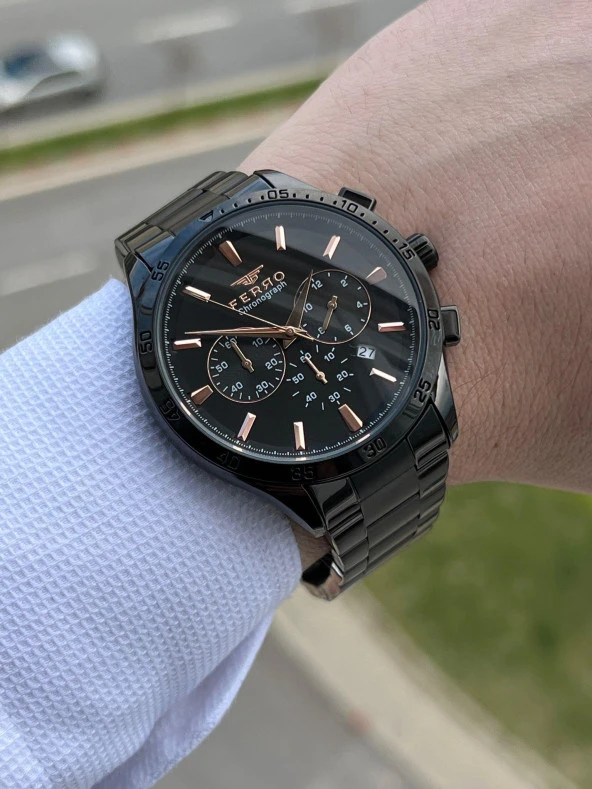 FERRO İç Fonksiyonları Aktif Chronograph 30 Mt Su Geçirmez Erkek kol Saat xf0052 - 3