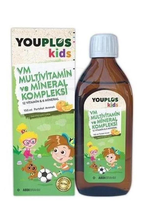 Youplus Kids Vm Multivitamin Ve Mineral Kompleksi 150ml 8699514570448