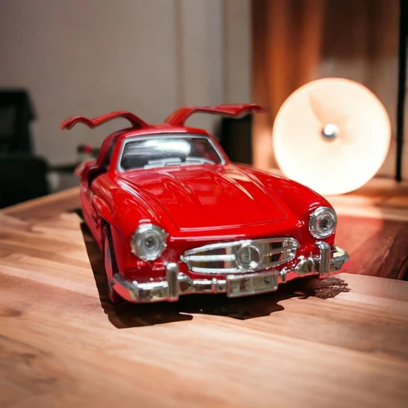 Nostaljik Metal Çek Bırak Araba Kırmızı Kapılar Açılır ( 1/36 Ölçek ) Mod:1 ürün görseli