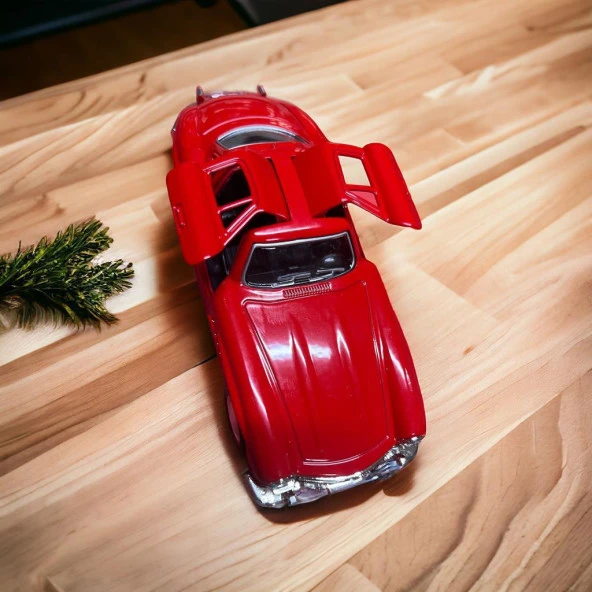 Nostaljik Metal Çek Bırak Araba Kırmızı Kapılar Açılır ( 1/36 Ölçek ) Mod:1 - Resim 5