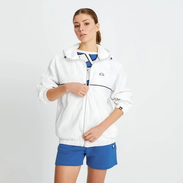 Ellesse Kadın Fermuarlı Kapüşonlu Ceket Beyaz Yazlık - 3