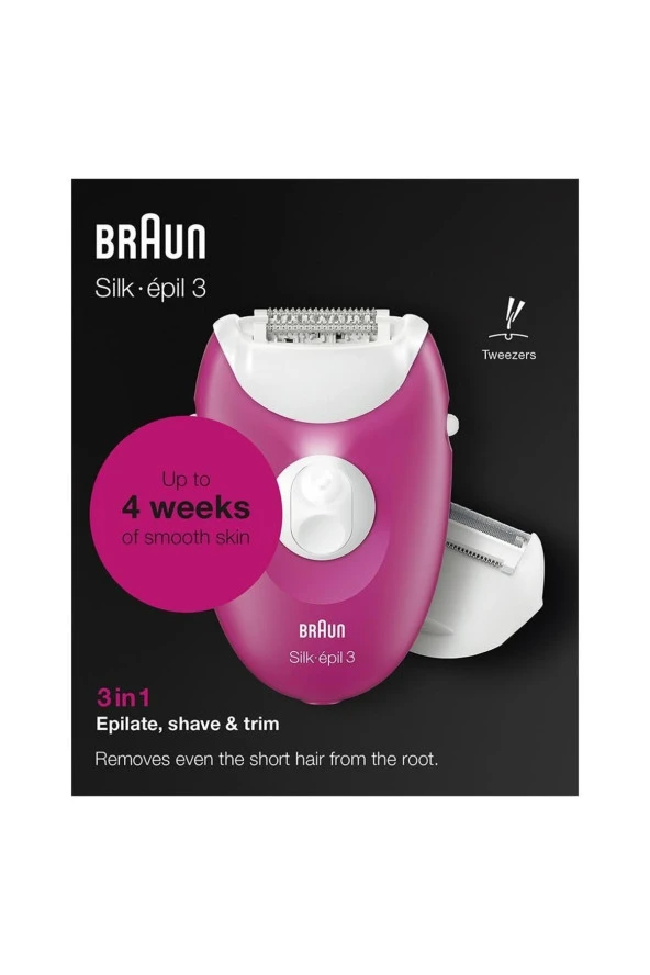 Braun Silk Epil 3 3276 Smartlight, 2'si 1 Arada Epilatör - 7