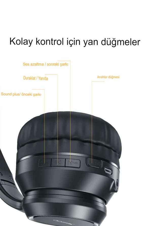 Qpen EP03 Kafaüstü Bluetooth Kulaklık - 5