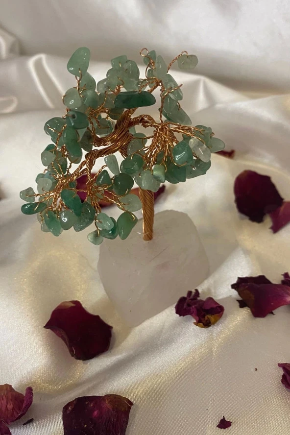 Doğaltaş Yeşim Taşı Doğal Taş Bakır Hayat Ağacı Tansiyon Taşı - 4