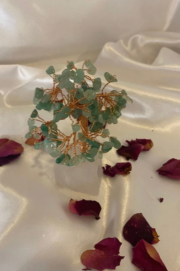 Doğaltaş Yeşim Taşı Doğal Taş Bakır Hayat Ağacı Tansiyon Taşı - 5