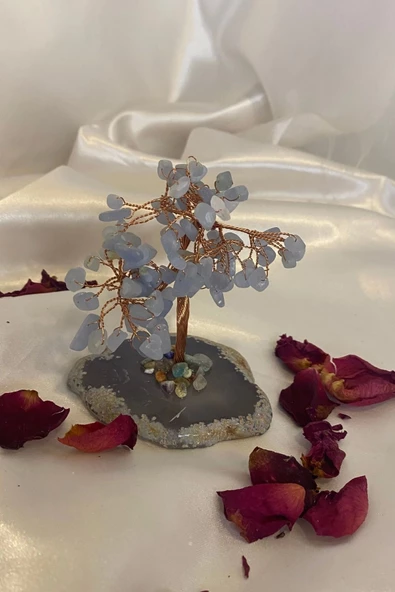 Doğaltaş Avanturin Taşı Doğal Taş Bakır Hayat Ağacı Stres Meditasyon Taşı - 8