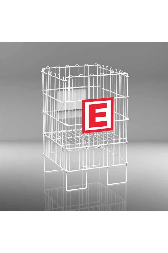 ECZANE 40X40 KATLANIR TEL HAVUZ SEPET BEYAZ - 2