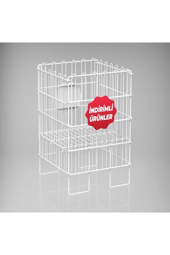 İNDİRİMLİ ÜRÜNLER 40X40 KATLANIR TEL HAVUZ SEPET BEYAZ - 4