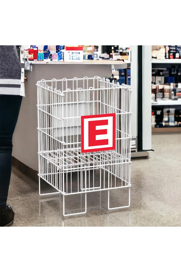 ECZANE 40X40 KATLANIR TEL HAVUZ SEPET BEYAZ - 5