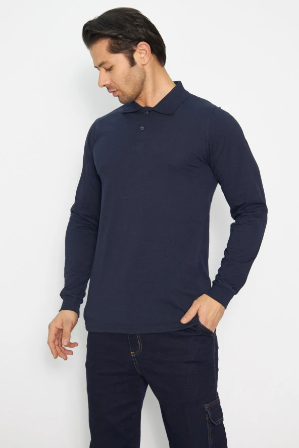 Sweat t-shırt Polo Yaka Kışlık Uzun Kol - 3