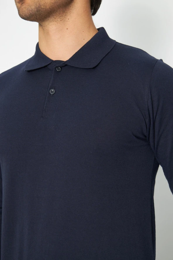 Sweat t-shırt Polo Yaka Kışlık Uzun Kol - 5