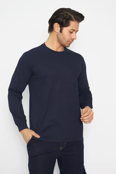 Sweat t-shırt Bisiklet Yaka Kışlık Uzun Kol - 3