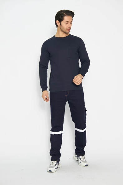 Uzun Kol Sıfır Yaka Sweatshirt - Resim 8