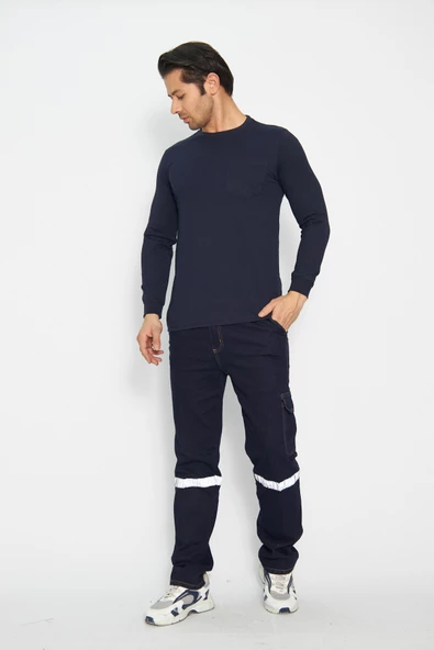 Uzun Kol Sıfır Yaka Sweatshirt - Resim 12