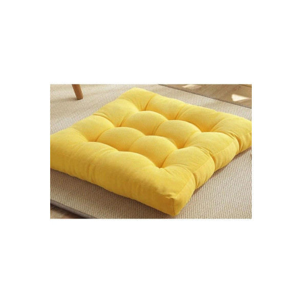 lemeda Dekoratif Kare Yer Minderi Sarı ürün görseli 1