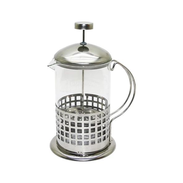 FRENCH PRESS 800ML CAM BİTKİ SÜZGEÇİ METAL KAFES - KAPAK (4401)