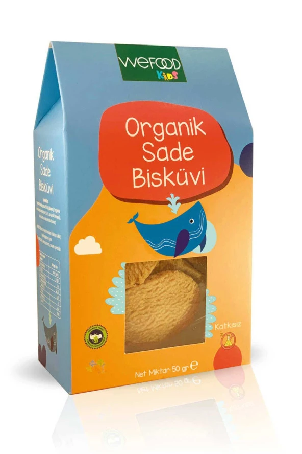 Wefood Kids Organik Sade Bisküvi 50gr