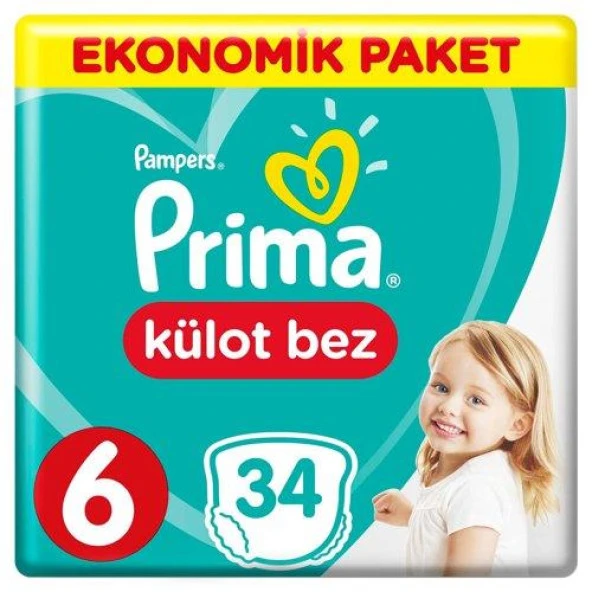 Prima Külot Bebek Bezi Eko Paket 6 Beden 34 Adet