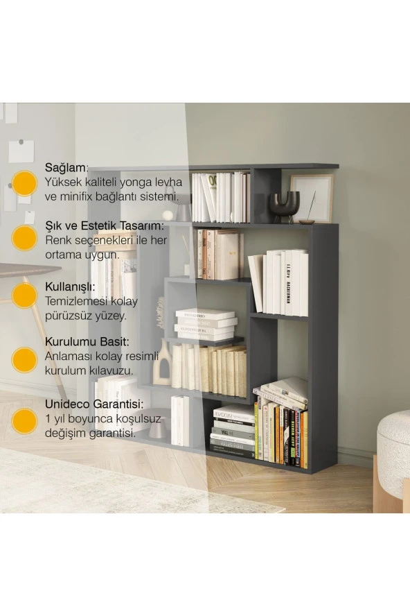 AYZ Granada Modern Labirent Kitaplık - 10