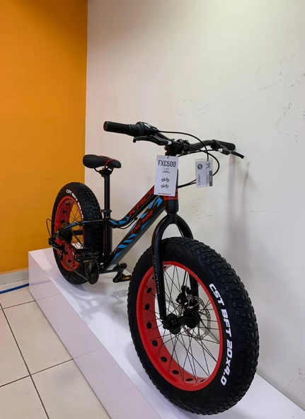 Kron Fxc 500 Fat Bıke Mekanik Disk 20 Jant 7 VİTES Profesyonel Dağ Bisikleti MAT SİYAH-KIRMIZI/MAVİ(KRN21-587) - 3