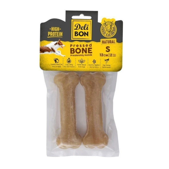 Delibon Deri Pres Kemik Natural  S 12Cm 2li Paket