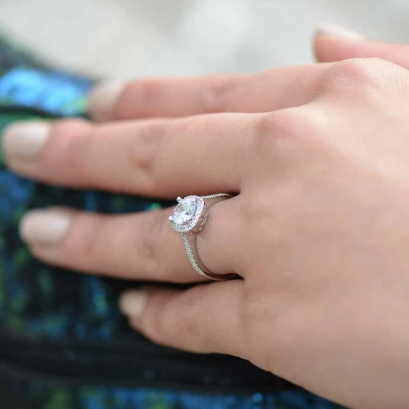 14k Altın Rhythm Tektaş Yüzük - Resim 2