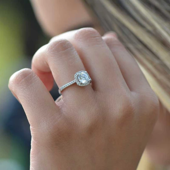 14k Altın Rhythm Tektaş Yüzük - Resim 3