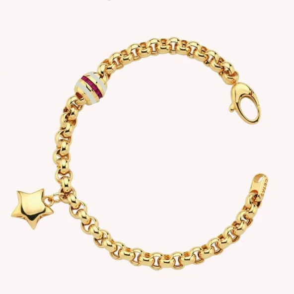 14k Altın Yıldızlı Cetaş Eterna Bileklik ürün görseli