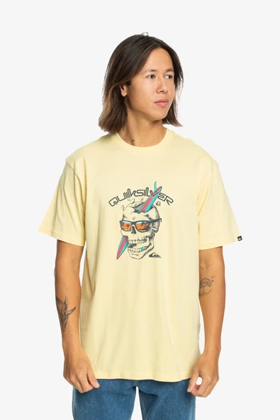 Quiksilver One Last Surf Ss Erkek Beyaz T-Shirt EQYZT07674-10