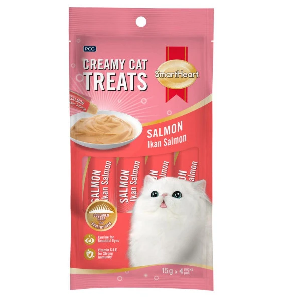 SmartHeart Somonlu Krema Kedi Ödülü 4x15gr