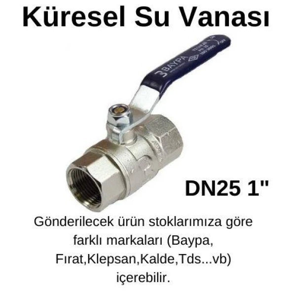 ERC Küresel Su  Vanası Valfi(İçme Suyu) DN25 1"