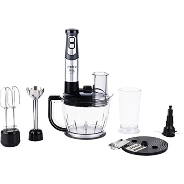 Arnica GH21801 Diva Trend Pro Doğrayıcı Blender Seti Gümüş