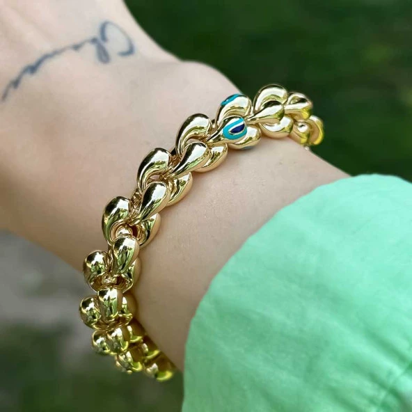 14k Altın Cetaş Fortuna Bileklik - Resim 2