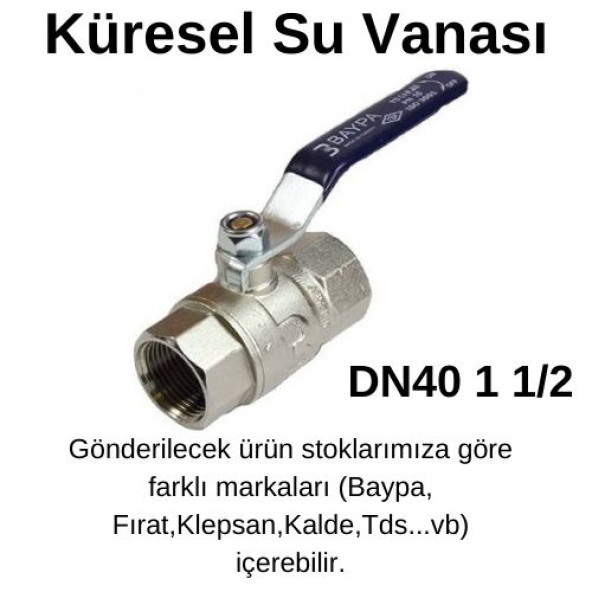 ERC Küresel Su  Vanası Valfi(İçme Suyu) DN40 1 1/2