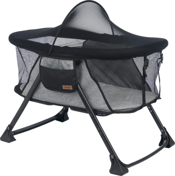 Joell Alüminyum Katlanır Anne Yanı Beşik Siyah-Gri - Resim 2